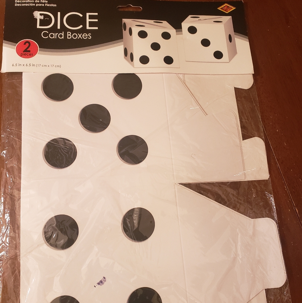 CASINO NIGHT 2-Pack Dice GIFT Card Boxes